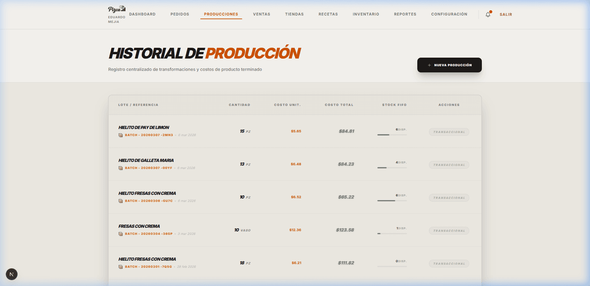 Seguimiento de Producción